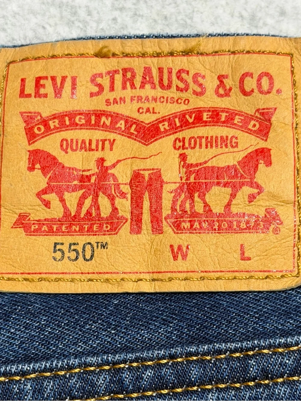 Levi’s 550 Men’s Jeans 48x38 Big Tall Relaxed Fit NWT Dark Stonewash 100% Cotton